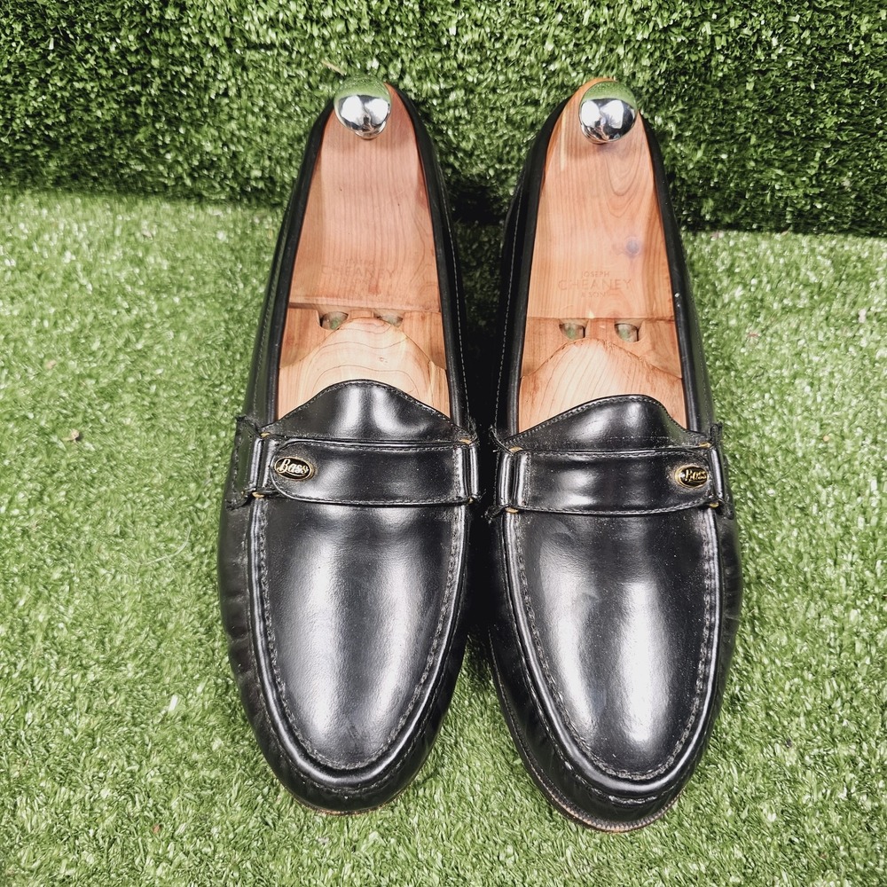 GH Bass Weejuns Harrison Black Leather Slip On Dress Loafers Mens Size 10.5 D - Picture 2 of 13